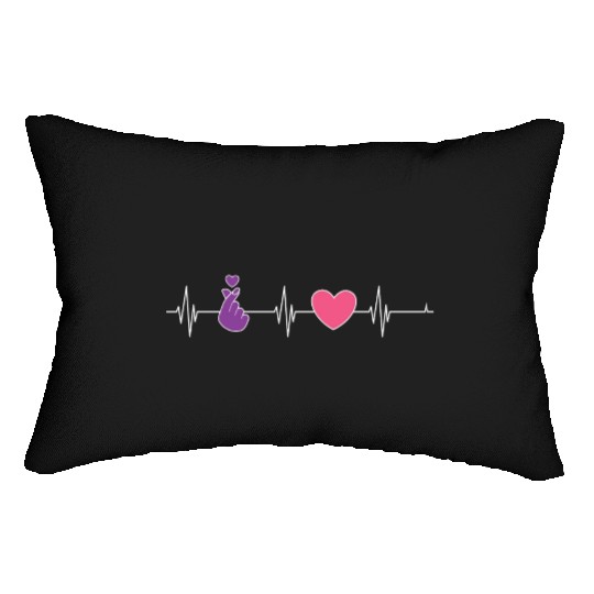 purple snap love, k pop music, korean pop music Lumbar Pillows