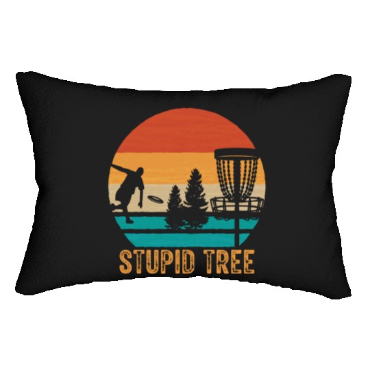 Stupid Tree Disc Golf Vintage Ultimate Frisbee Lumbar Pillows