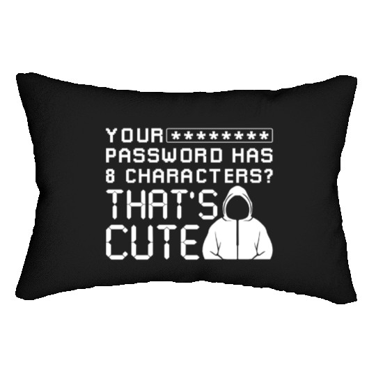 Hacker Cyber Security Password Lumbar Pillows