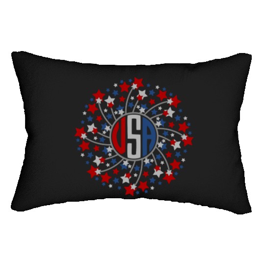 Harbor Grace Designs Hand Drawn Stars Fireworks Lumbar Pillows