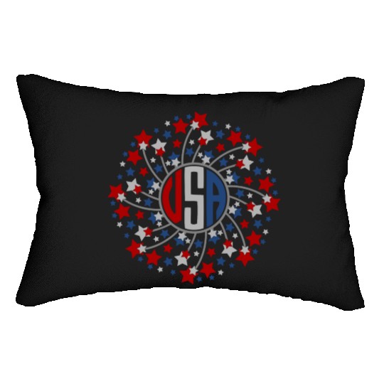 Harbor Grace Designs Hand Drawn Stars Fireworks Lumbar Pillows