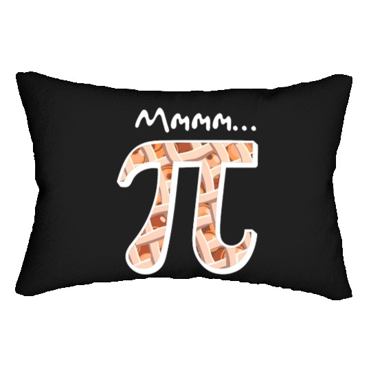 Pi Day Mmm Pi Lumbar Pillows Funny Mmmm Pi on Pie Lumbar Pillows