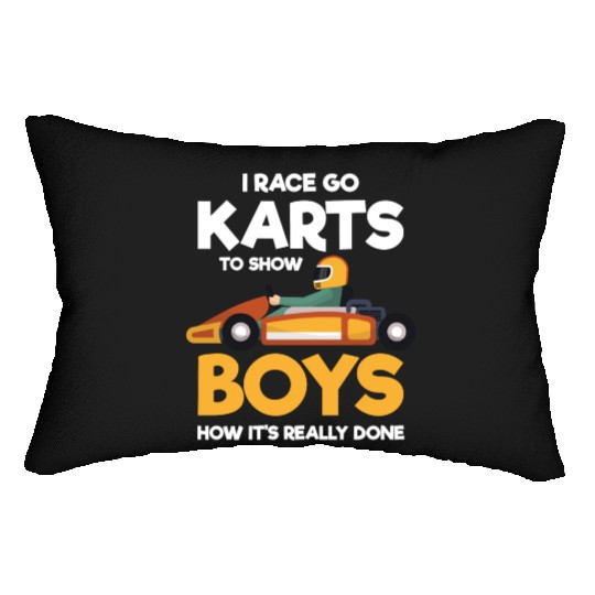 Racer Racing Driver Racing Kart Kart Race Lumbar Pillows