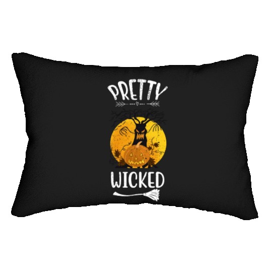 Pretty Wicked Funny Halloween Lumbar Pillows