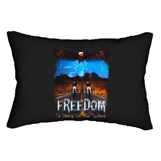 Motorcycle Freedom Vintage Classic Biker Lumbar Pillows