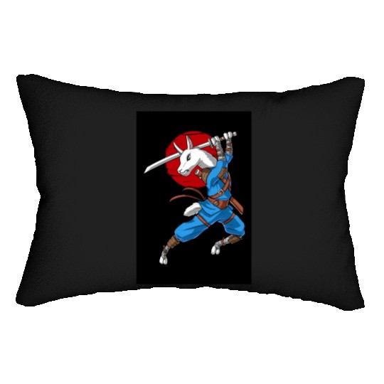 Llama Ninja Samurai Lumbar Pillows