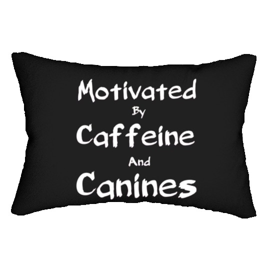 Motivated by caffeine and canines,coffee dog lover Lumbar Pillows
