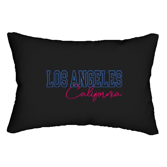 Womens Los Angeles California Letter Print Half Lumbar Pillows