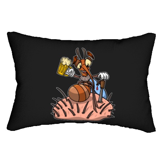 Insect Mosquito Drinking Beer Mosquitoes Lumbar Pillows