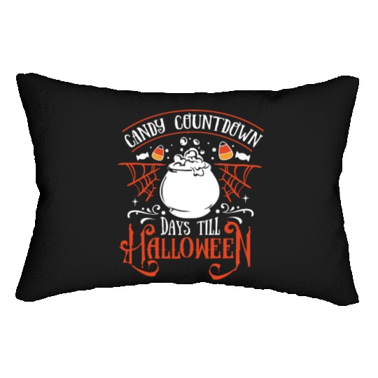 Candy Countdown Days Till Halloween Candy Corn Lumbar Pillows