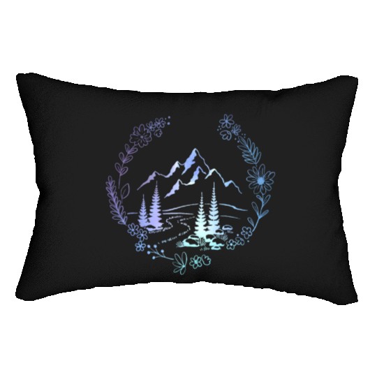 Flower Mountain Landscape Wilderness Mountaineer Lumbar Pillows