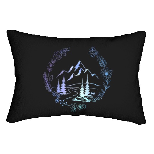Flower Mountain Landscape Wilderness Mountaineer Lumbar Pillows
