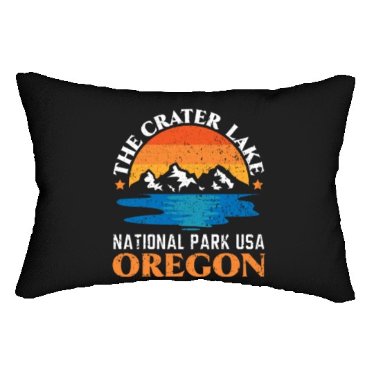 The Crater Lake National Park USA Oregon America Lumbar Pillows