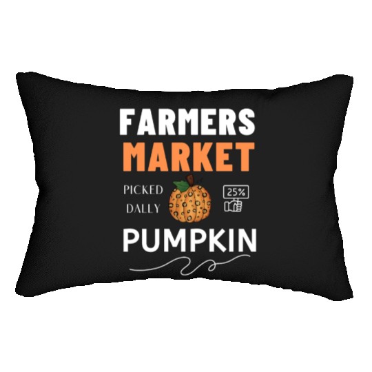 Farmers Market Pumpkin Lumbar Pillows