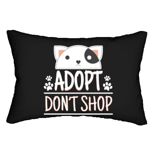 Adopt Dont Shop Pet Adoption Awareness Lumbar Pillows