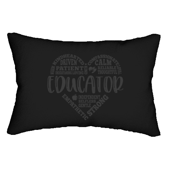 Educator Teacher appreciation subway art Lumbar Pillows