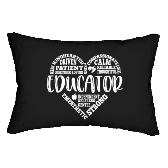 Educator Teacher appreciation subway art Lumbar Pillows