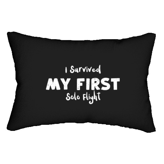 I Survived My First Solo Flight Lumbar Pillows