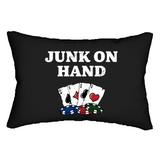 Junk on Hand Poker Card Games Poker Player Card Lumbar Pillows
