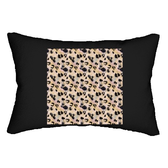 Pretty Leopard Animal Print Pattern Lumbar Pillows