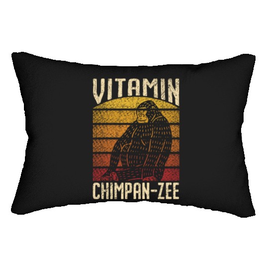 Vitamin Chimpanzee Monkey Animal Zookeeper Lumbar Pillows