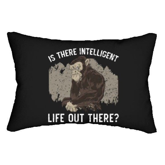 Is There Intelligent Life Out There Chimpanzee Lumbar Pillows