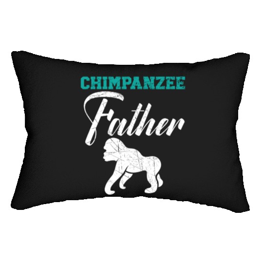 Chimpanzee Father Monkey Wildlife Animal Zookeeper Lumbar Pillows