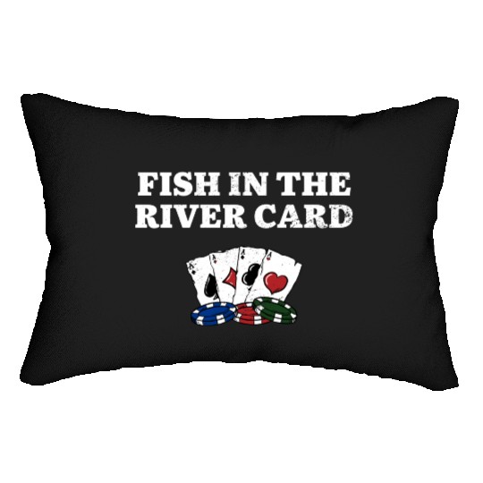 Fish in the River Card Card Games Poker Card Lumbar Pillows