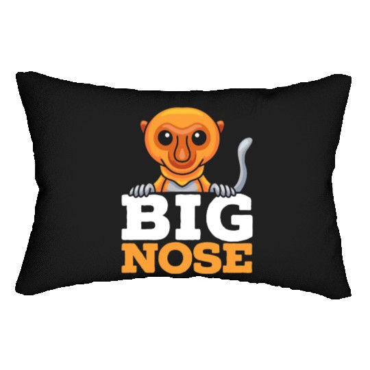 Big Nose Proboscis Monkey Ape Wildlife Zookeeper Lumbar Pillows