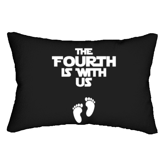 The Fourth is with Us Funny Baby Reveal Women Lumbar Pillows