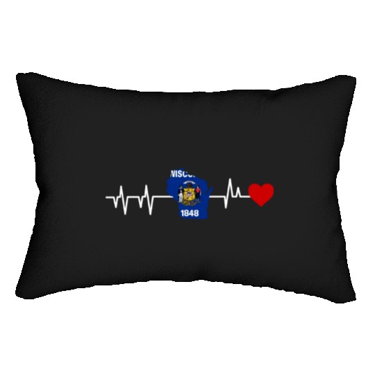 Wisconsin Heartbeat Gift Lumbar Pillows