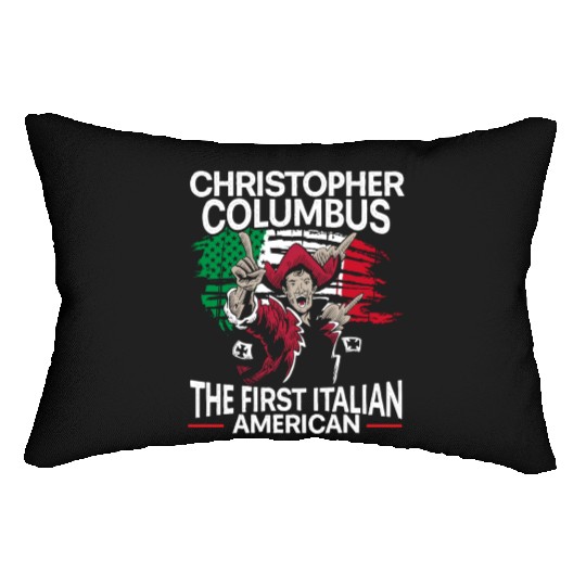Christopher Columbus The First Italian American Lumbar Pillows