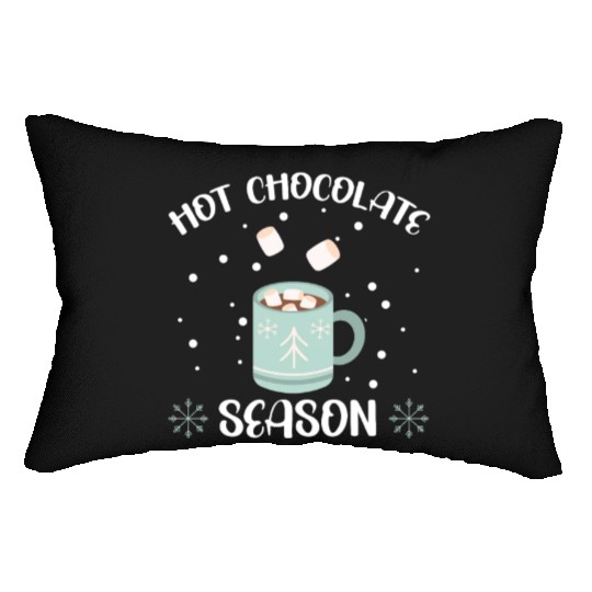 Hot Chocolate Season Snow Winter Season Drink Lumbar Pillows