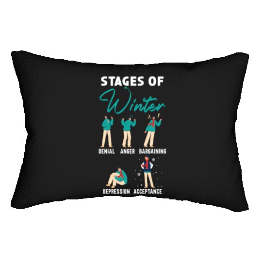 Stages Of Winter Snow Snowy Climate Winter Season Lumbar Pillows