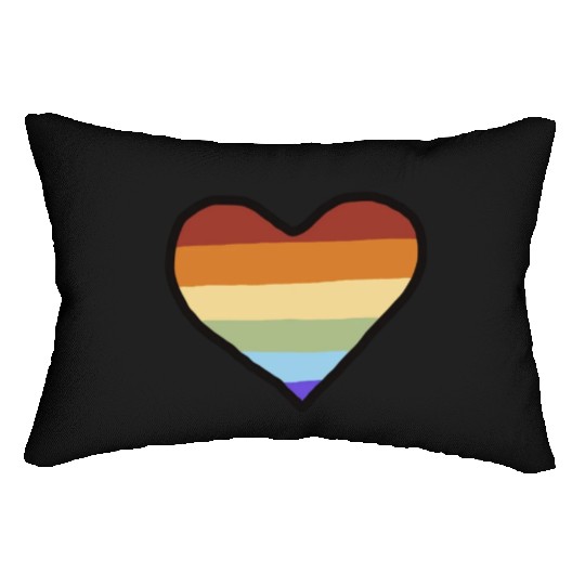 Lgbtq Gay Pride Month Rainbow Love Is Love Lumbar Pillows