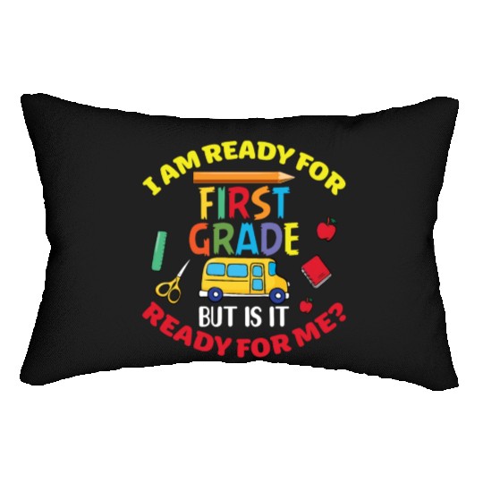 First Grade Student Back To School Lumbar Pillows