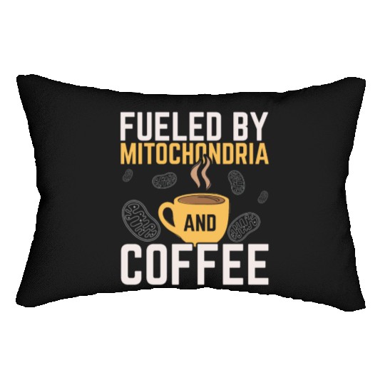 Fueled By Mitochondria And Coffee Caffeine Science Lumbar Pillows