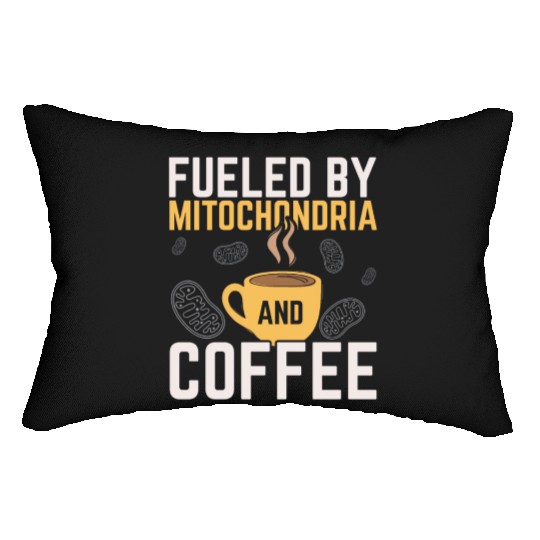 Fueled By Mitochondria And Coffee Caffeine Science Lumbar Pillows