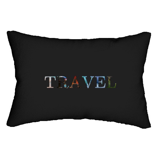 in love with travel, in all seasons Lumbar Pillows