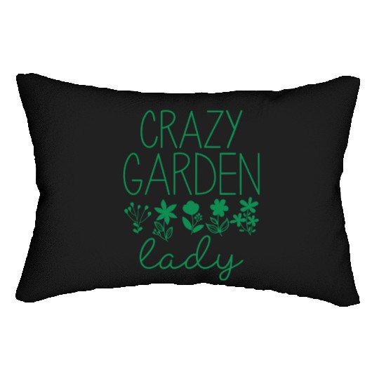 Crazy Garden Lady Lumbar Pillows
