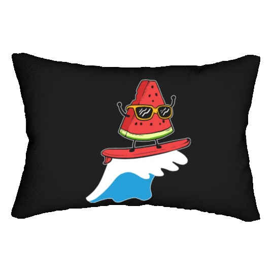 Watermelon Surfing Windsurfer Gift Lumbar Pillows