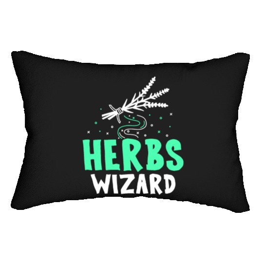 Herbs Wizard Herbalist Herb Herbalism Gardening Lumbar Pillows