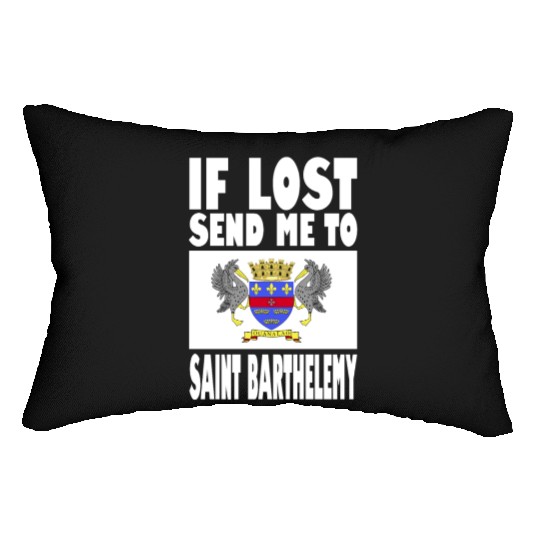 Saint Barthélemy Flag Saying Lumbar Pillows