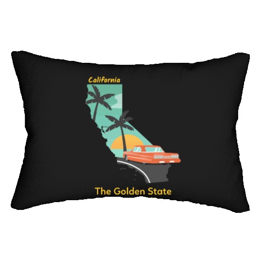 California The Golden State Lumbar Pillows