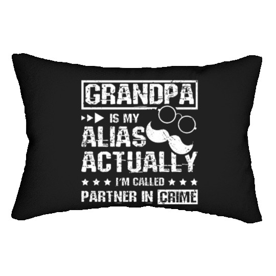 Grandpa partner in crime Lumbar Pillows