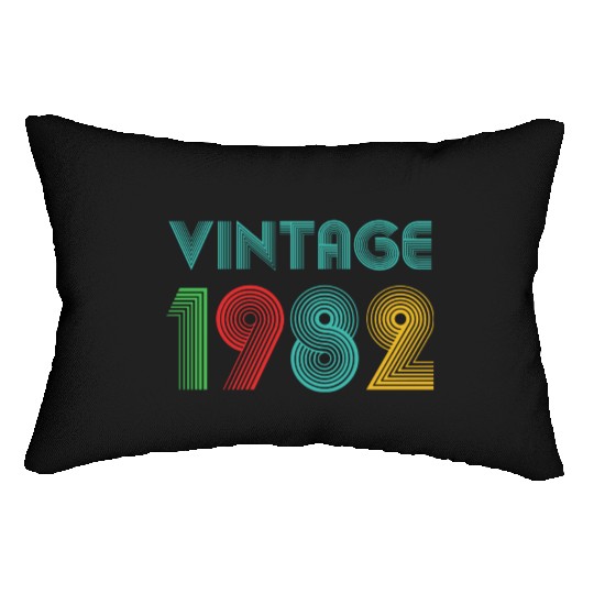 Vintage 1982-Birthday-Retro Lumbar Pillows