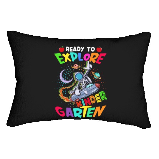Ready to explore kindergarten Austronaut Teacher Lumbar Pillows