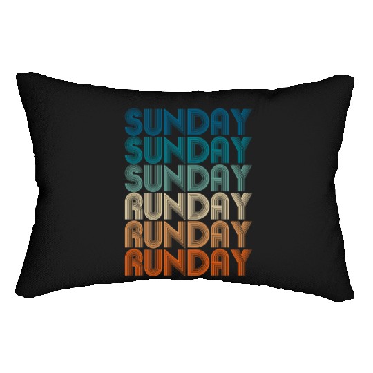 Sunday Runday Vintage Retro Fitness Training Lumbar Pillows