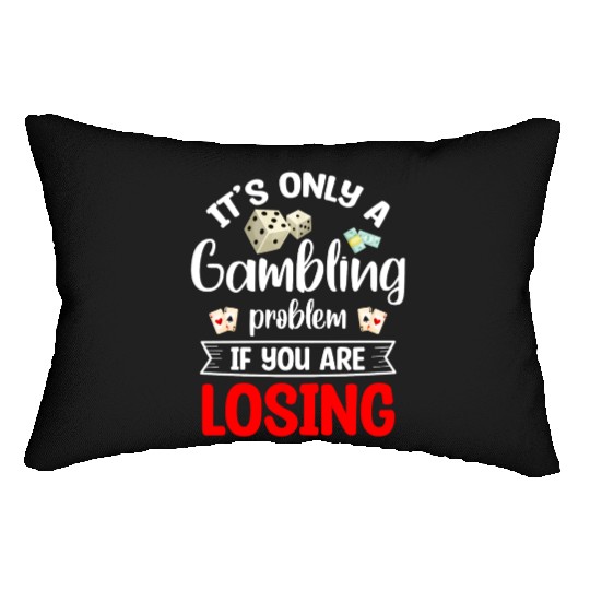Gambling Cards Poker Face Spades Lumbar Pillows