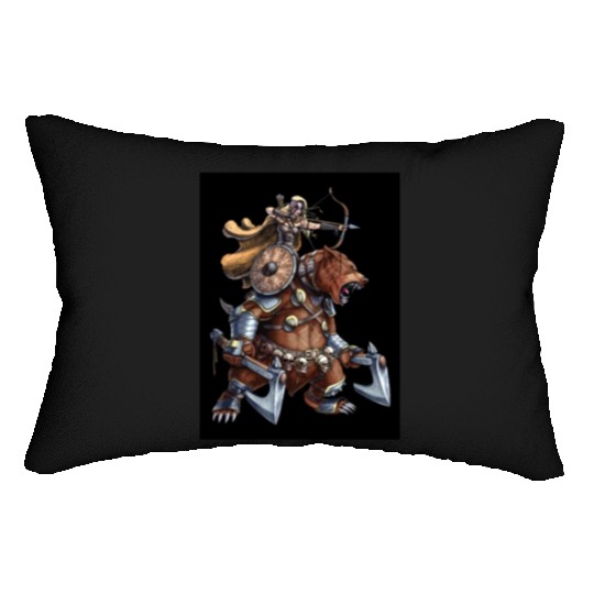 Norse Bear Viking Archer Warrior Lumbar Pillows